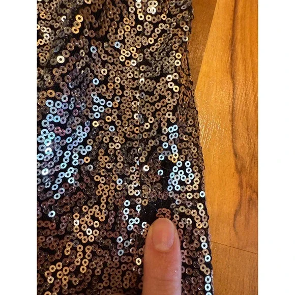 Gracia XL Silver Sequin Skirt Party‎ Cocktail Club NWT FLAW holiday costume - Picture 3 of 8